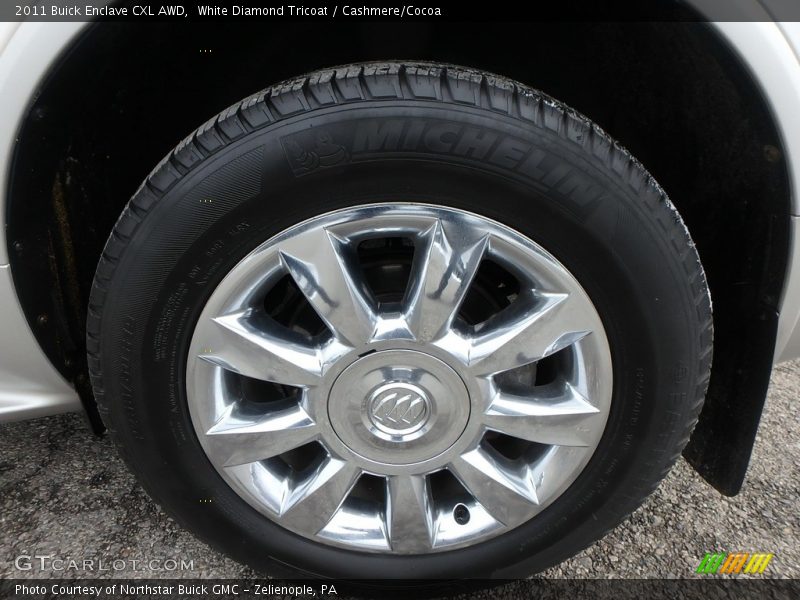 White Diamond Tricoat / Cashmere/Cocoa 2011 Buick Enclave CXL AWD