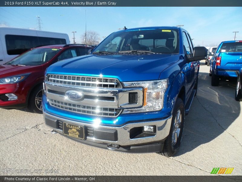 Velocity Blue / Earth Gray 2019 Ford F150 XLT SuperCab 4x4