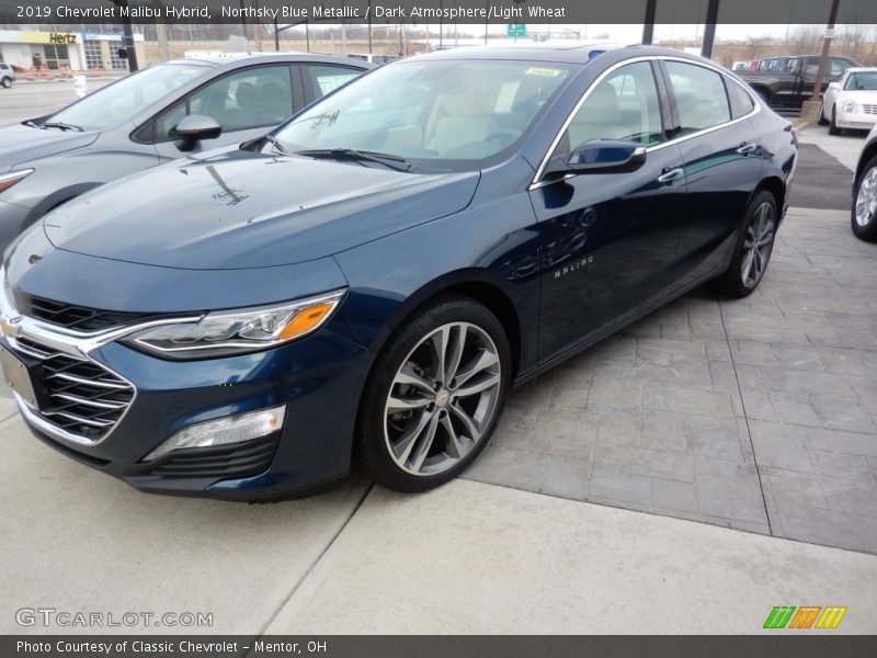 Northsky Blue Metallic / Dark Atmosphere/Light Wheat 2019 Chevrolet Malibu Hybrid
