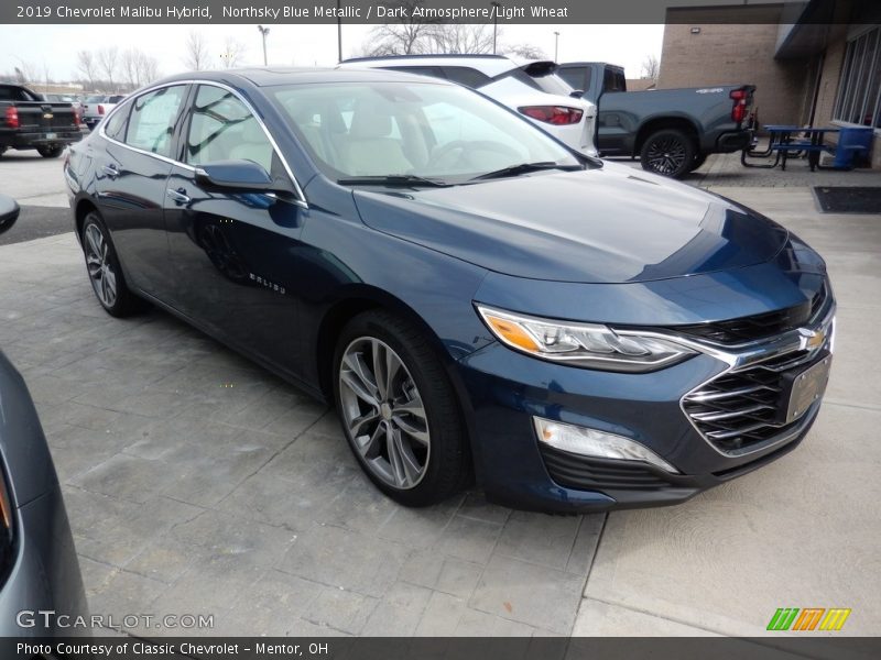 Northsky Blue Metallic / Dark Atmosphere/Light Wheat 2019 Chevrolet Malibu Hybrid