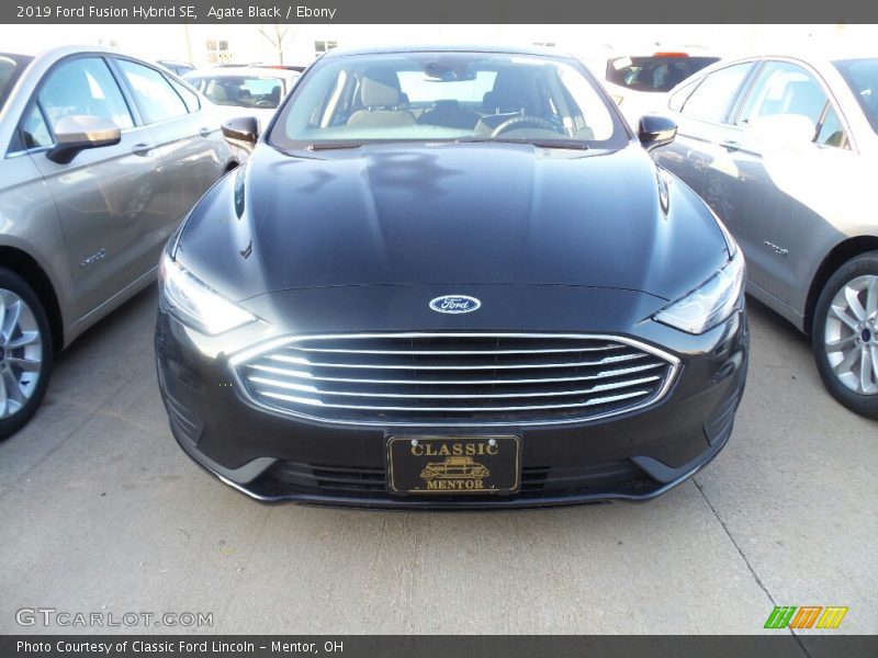 Agate Black / Ebony 2019 Ford Fusion Hybrid SE