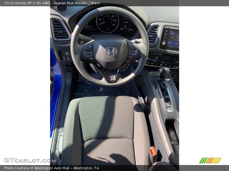 Aegean Blue Metallic / Black 2019 Honda HR-V EX AWD