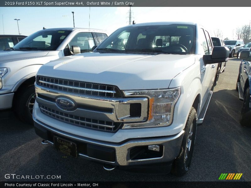 Oxford White / Earth Gray 2019 Ford F150 XLT Sport SuperCrew 4x4