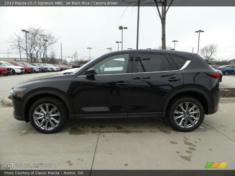 Jet Black Mica / Caturra Brown 2019 Mazda CX-5 Signature AWD