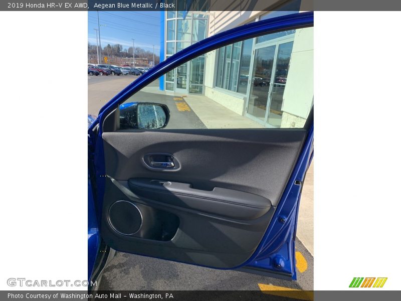 Aegean Blue Metallic / Black 2019 Honda HR-V EX AWD