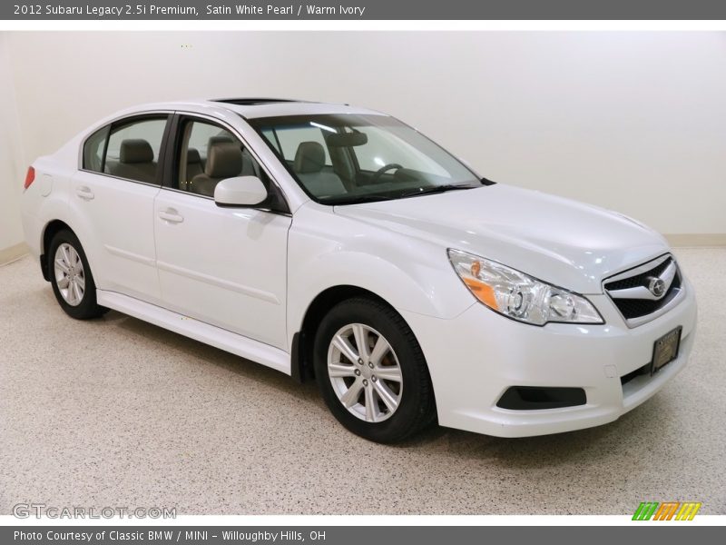 Satin White Pearl / Warm Ivory 2012 Subaru Legacy 2.5i Premium