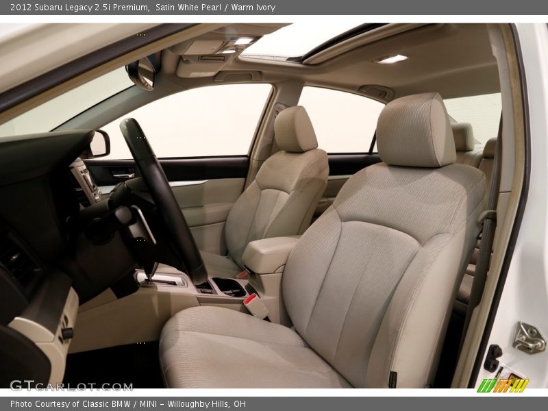 Satin White Pearl / Warm Ivory 2012 Subaru Legacy 2.5i Premium