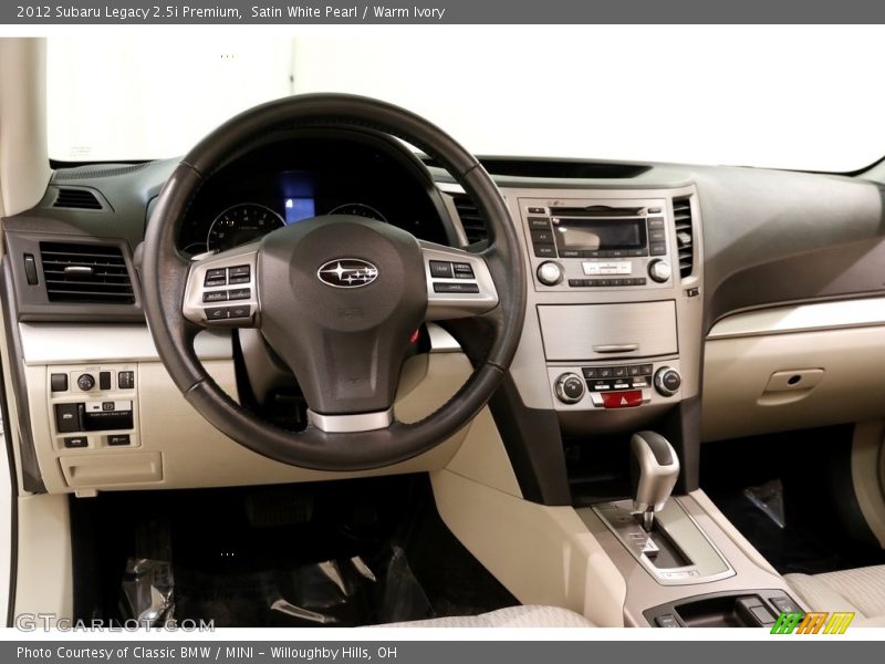 Satin White Pearl / Warm Ivory 2012 Subaru Legacy 2.5i Premium