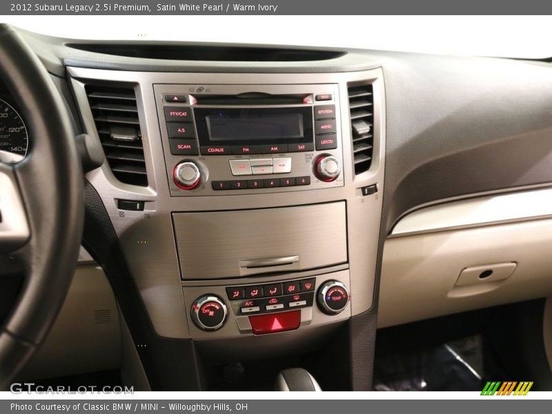 Satin White Pearl / Warm Ivory 2012 Subaru Legacy 2.5i Premium