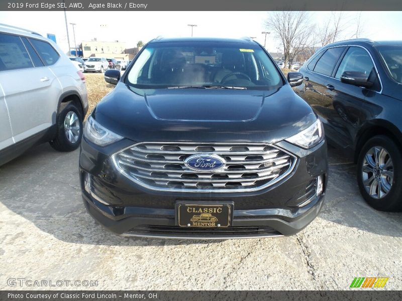 Agate Black / Ebony 2019 Ford Edge SEL AWD