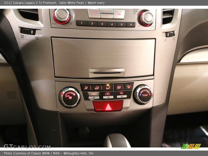 Satin White Pearl / Warm Ivory 2012 Subaru Legacy 2.5i Premium