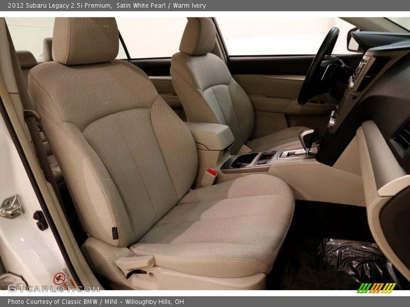 Satin White Pearl / Warm Ivory 2012 Subaru Legacy 2.5i Premium