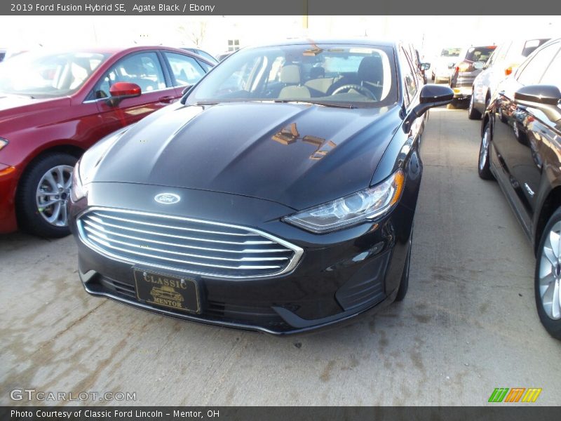 Agate Black / Ebony 2019 Ford Fusion Hybrid SE