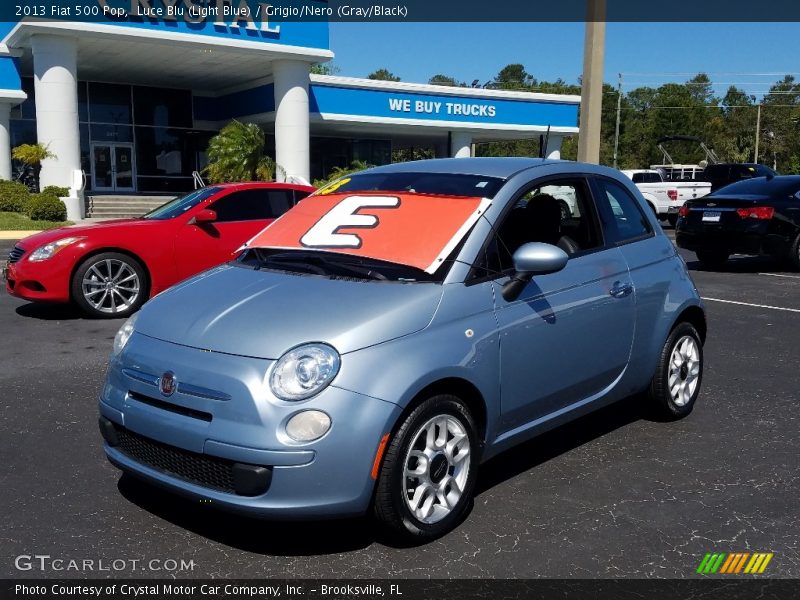 Luce Blu (Light Blue) / Grigio/Nero (Gray/Black) 2013 Fiat 500 Pop