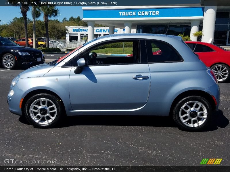 Luce Blu (Light Blue) / Grigio/Nero (Gray/Black) 2013 Fiat 500 Pop