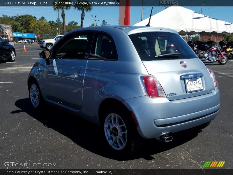 Luce Blu (Light Blue) / Grigio/Nero (Gray/Black) 2013 Fiat 500 Pop