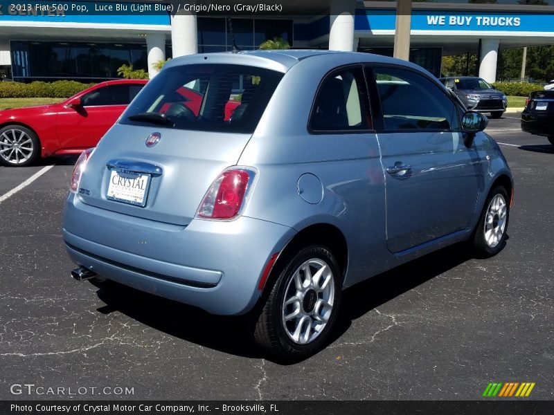 Luce Blu (Light Blue) / Grigio/Nero (Gray/Black) 2013 Fiat 500 Pop