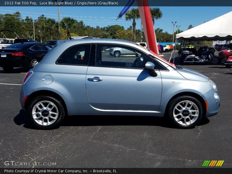 Luce Blu (Light Blue) / Grigio/Nero (Gray/Black) 2013 Fiat 500 Pop