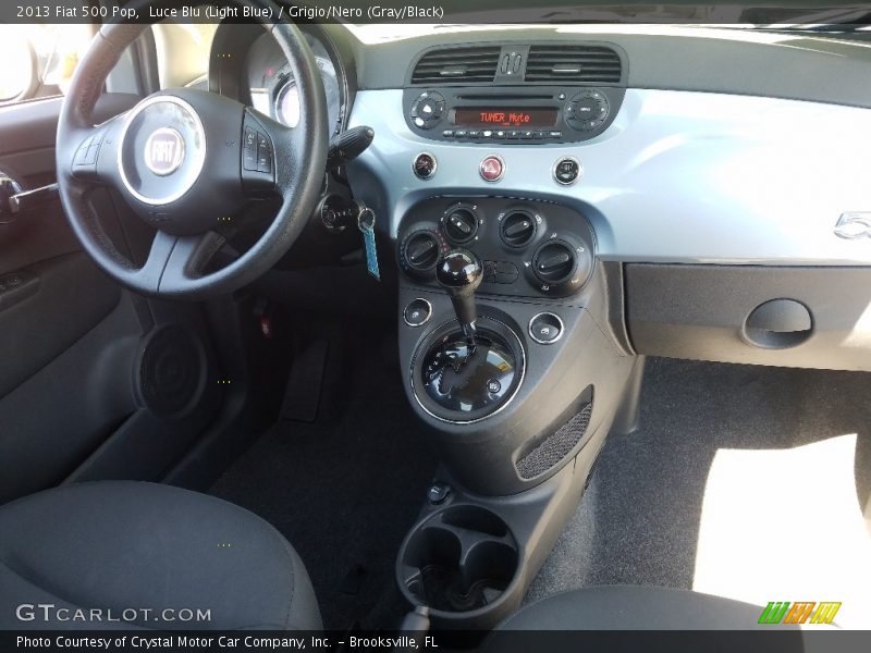 Luce Blu (Light Blue) / Grigio/Nero (Gray/Black) 2013 Fiat 500 Pop