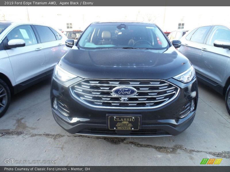 Agate Black / Ebony 2019 Ford Edge Titanium AWD