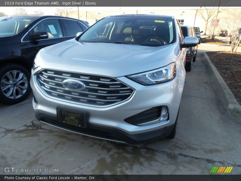 Ingot Silver / Ebony 2019 Ford Edge Titanium AWD