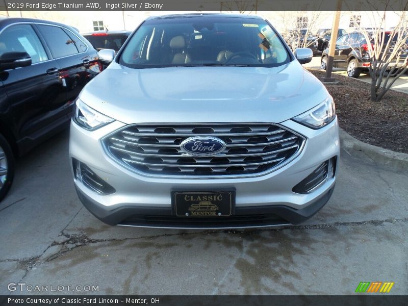 Ingot Silver / Ebony 2019 Ford Edge Titanium AWD