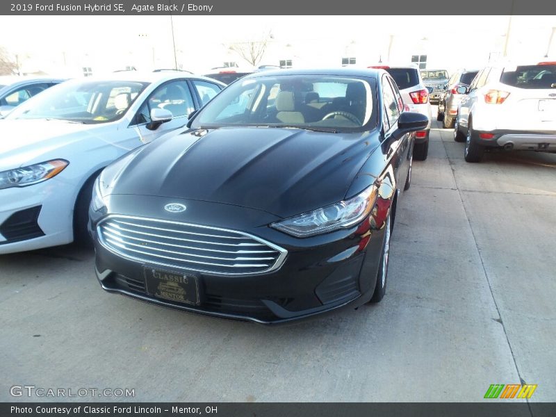 Agate Black / Ebony 2019 Ford Fusion Hybrid SE