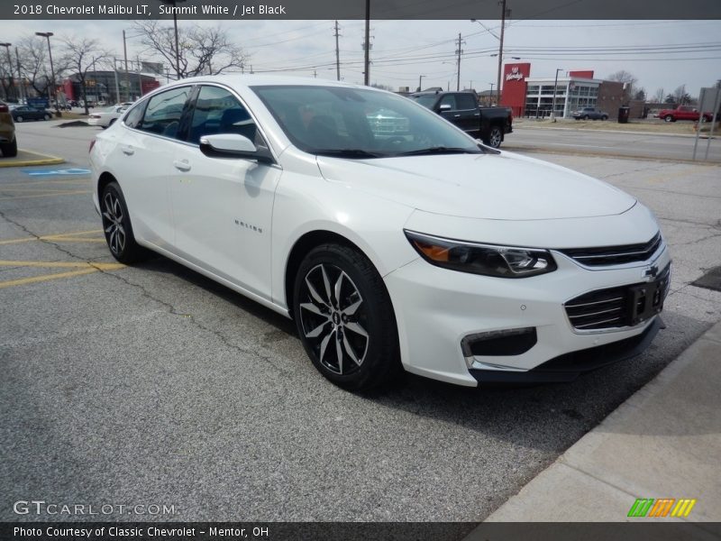 Summit White / Jet Black 2018 Chevrolet Malibu LT