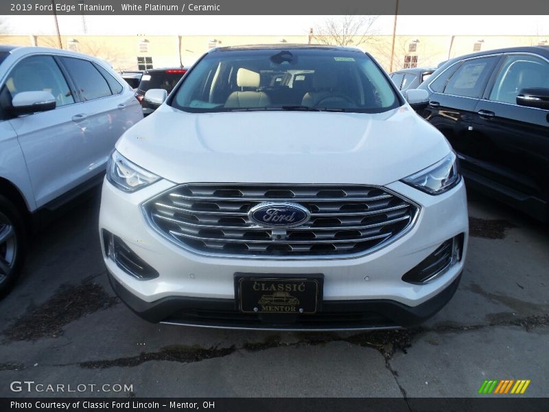 White Platinum / Ceramic 2019 Ford Edge Titanium