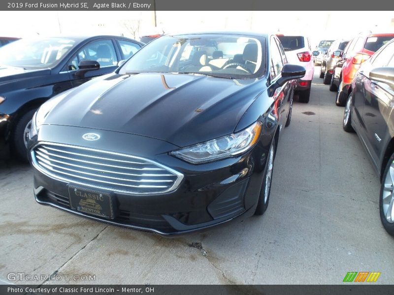 Agate Black / Ebony 2019 Ford Fusion Hybrid SE