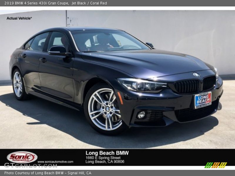 Jet Black / Coral Red 2019 BMW 4 Series 430i Gran Coupe
