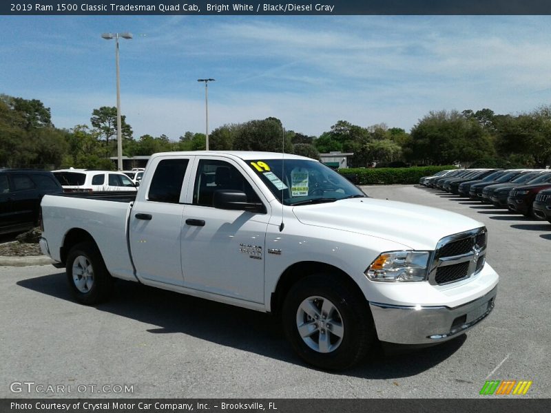 Bright White / Black/Diesel Gray 2019 Ram 1500 Classic Tradesman Quad Cab