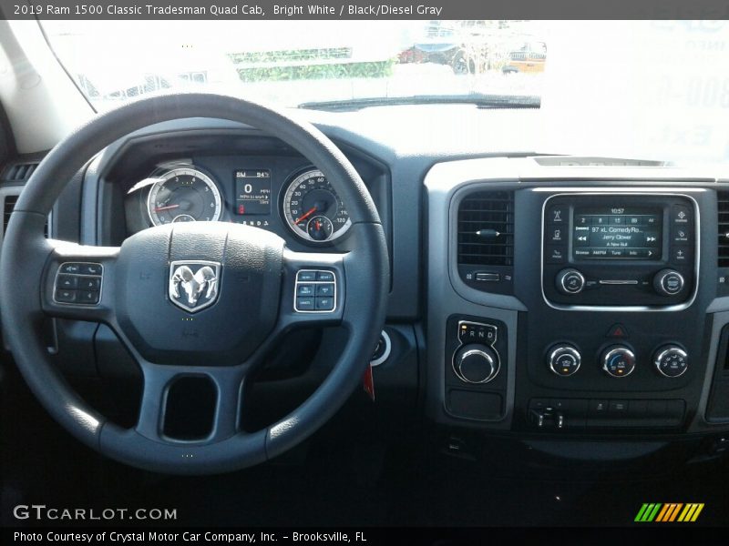 Bright White / Black/Diesel Gray 2019 Ram 1500 Classic Tradesman Quad Cab