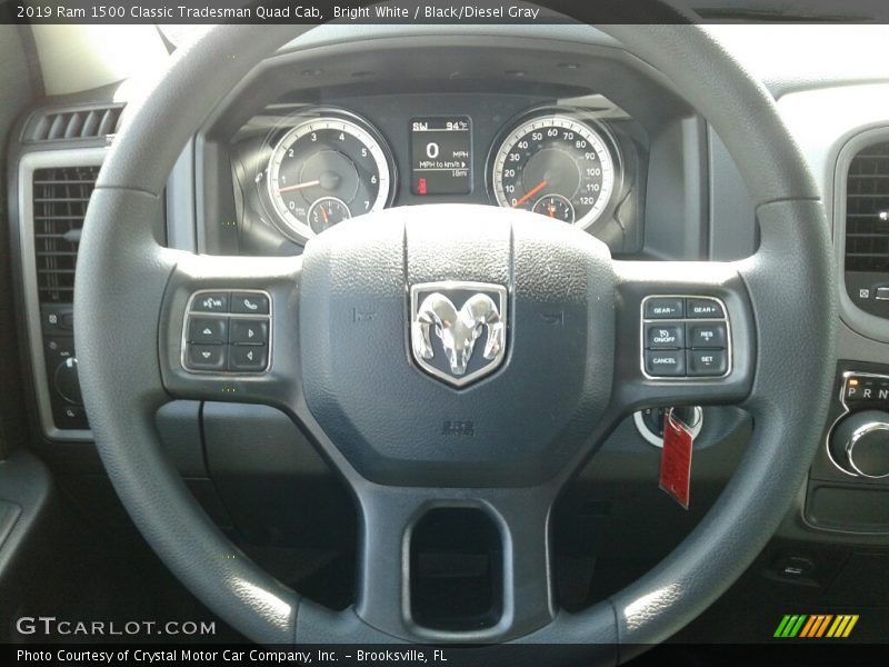 Bright White / Black/Diesel Gray 2019 Ram 1500 Classic Tradesman Quad Cab