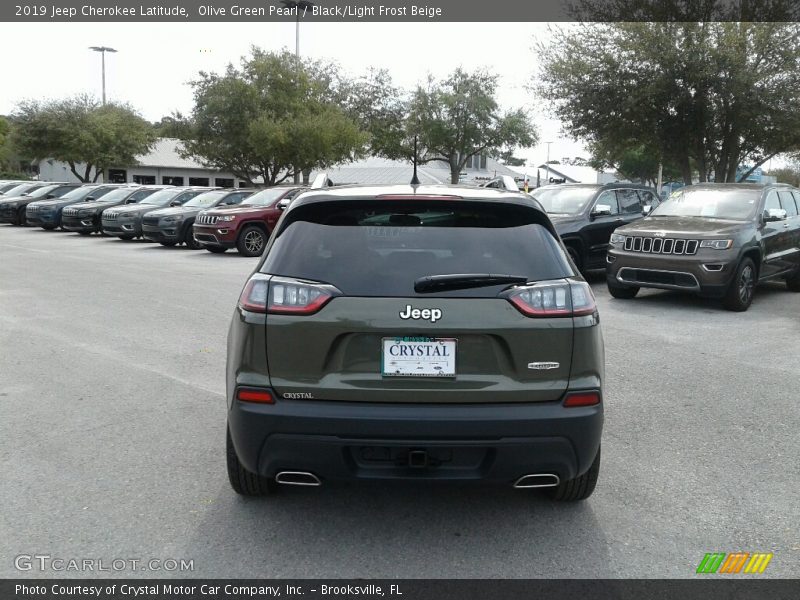 Olive Green Pearl / Black/Light Frost Beige 2019 Jeep Cherokee Latitude