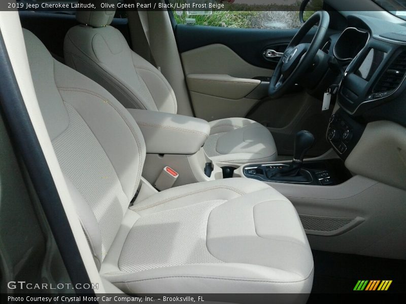Olive Green Pearl / Black/Light Frost Beige 2019 Jeep Cherokee Latitude