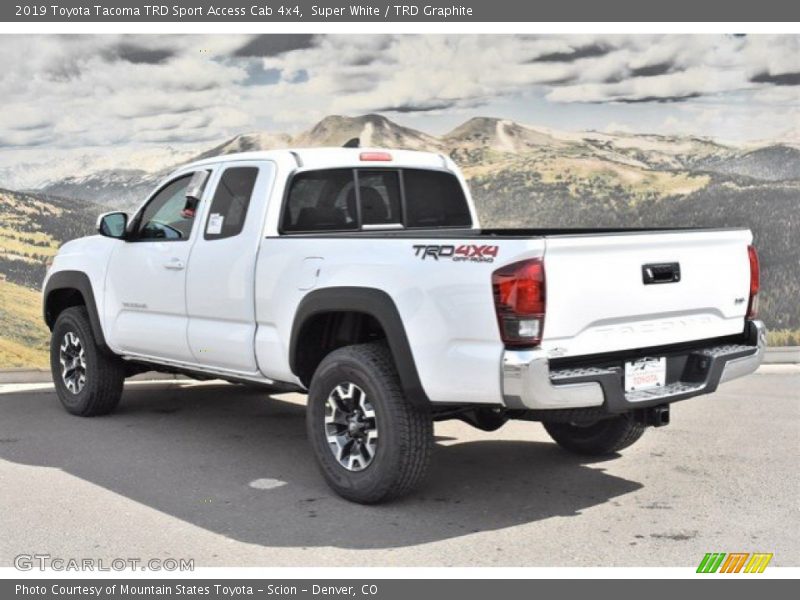 Super White / TRD Graphite 2019 Toyota Tacoma TRD Sport Access Cab 4x4