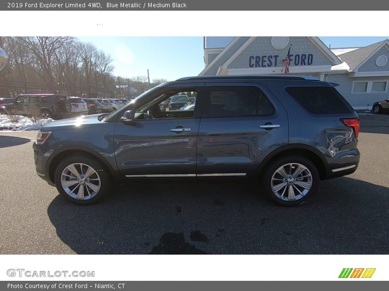 Blue Metallic / Medium Black 2019 Ford Explorer Limited 4WD