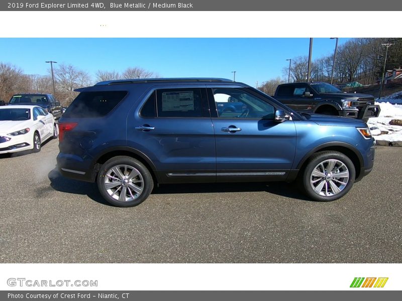Blue Metallic / Medium Black 2019 Ford Explorer Limited 4WD