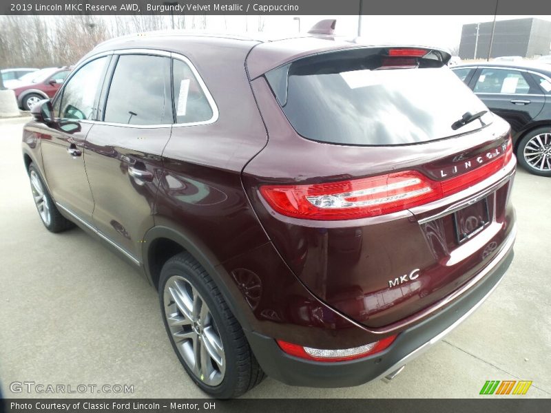 Burgundy Velvet Metallic / Cappuccino 2019 Lincoln MKC Reserve AWD