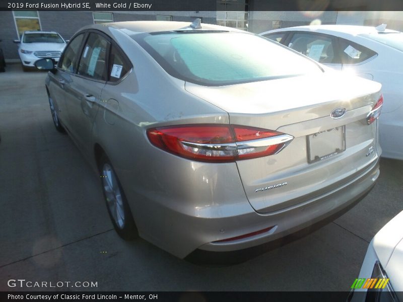 White Gold / Ebony 2019 Ford Fusion Hybrid SE