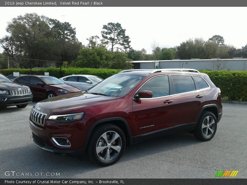 Velvet Red Pearl / Black 2019 Jeep Cherokee Limited