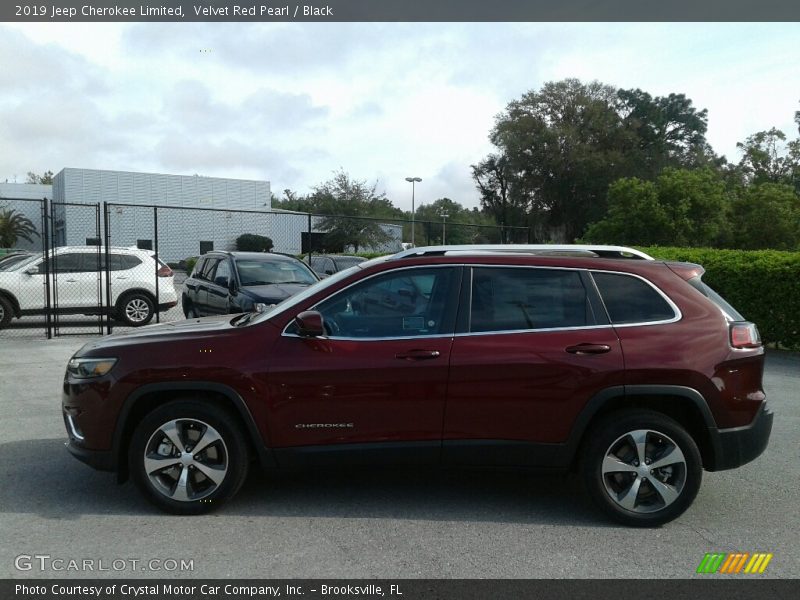 Velvet Red Pearl / Black 2019 Jeep Cherokee Limited