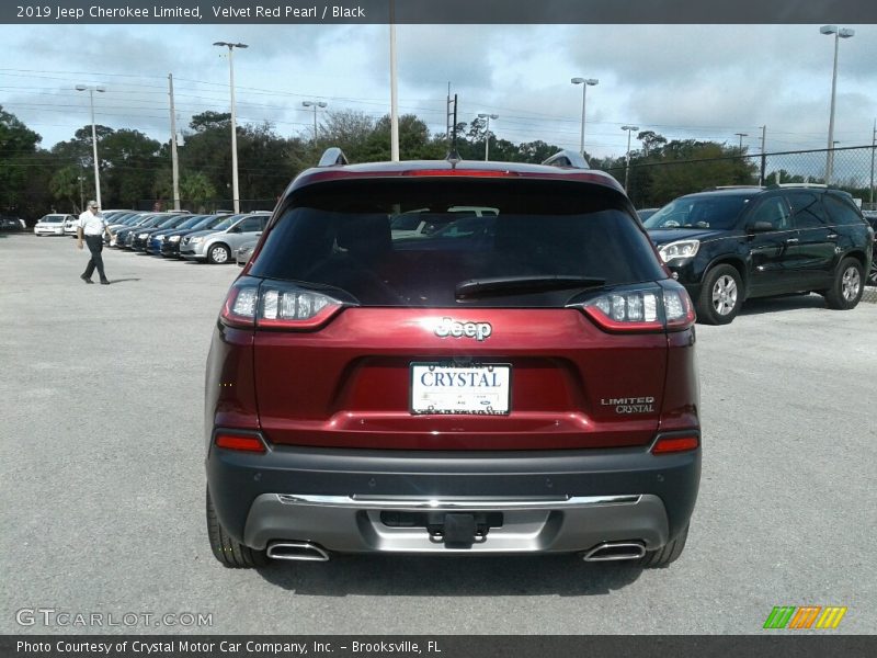 Velvet Red Pearl / Black 2019 Jeep Cherokee Limited