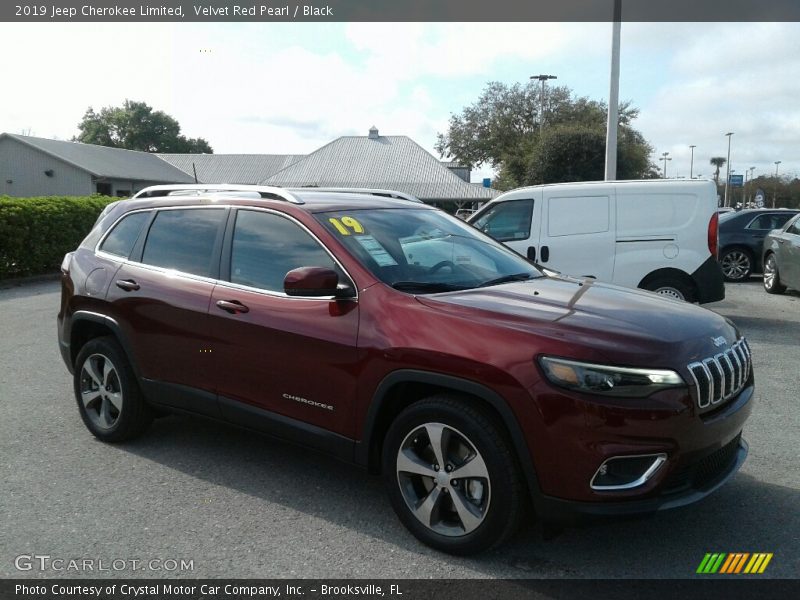 Velvet Red Pearl / Black 2019 Jeep Cherokee Limited