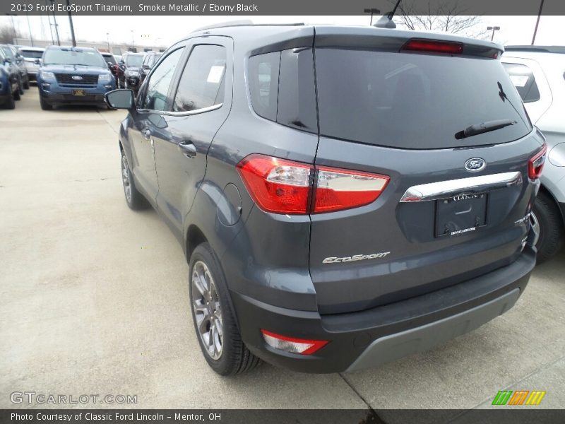 Smoke Metallic / Ebony Black 2019 Ford EcoSport Titanium