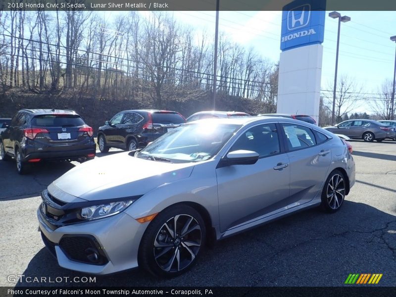 Lunar Silver Metallic / Black 2018 Honda Civic Si Sedan