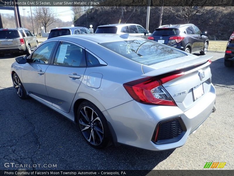 Lunar Silver Metallic / Black 2018 Honda Civic Si Sedan