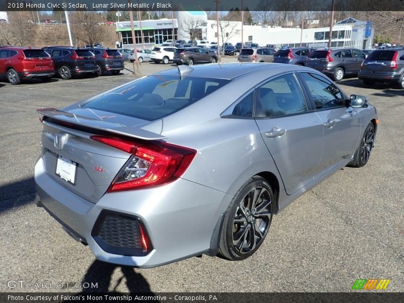 Lunar Silver Metallic / Black 2018 Honda Civic Si Sedan