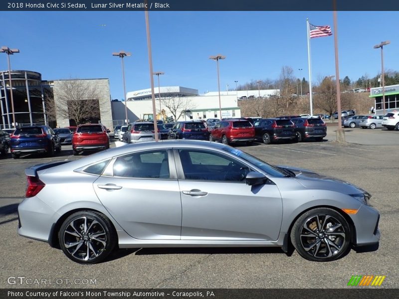 Lunar Silver Metallic / Black 2018 Honda Civic Si Sedan